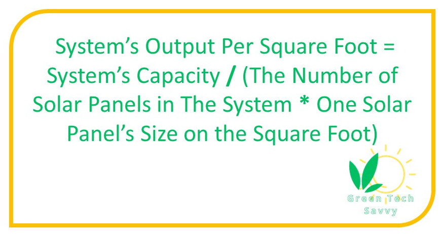 Production of a solar system in square foot