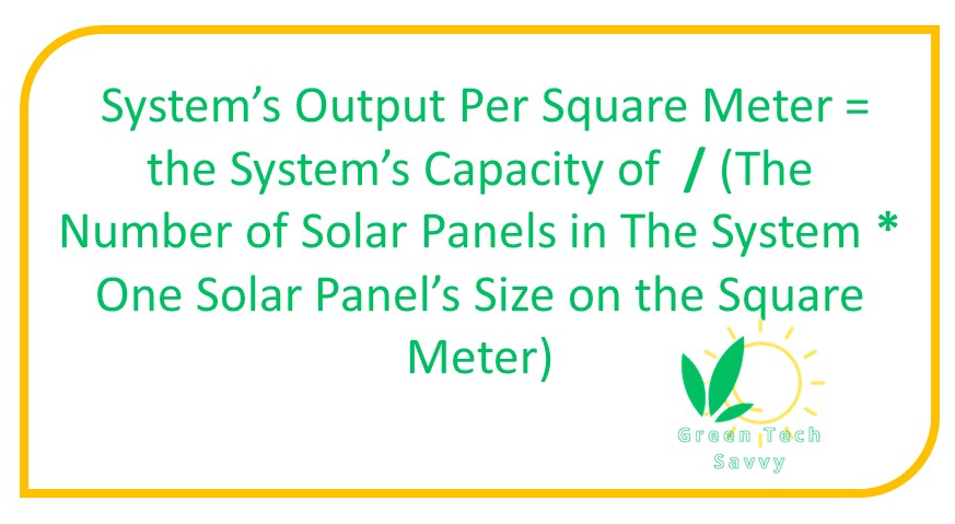 Production of a solar system by square meter