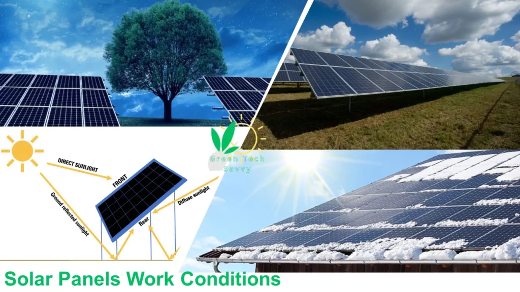 solar panels work condition