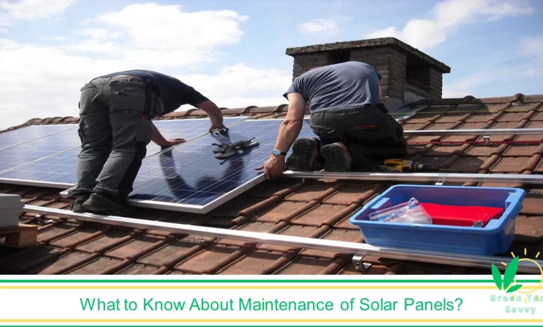 Maintenance and Repair of solar panels